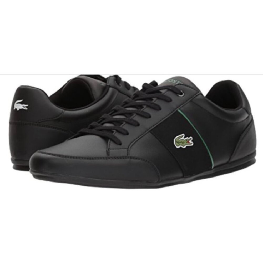 Lacoste Men's Black and Green Sneakers